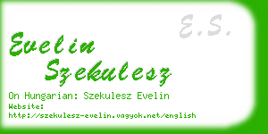 evelin szekulesz business card